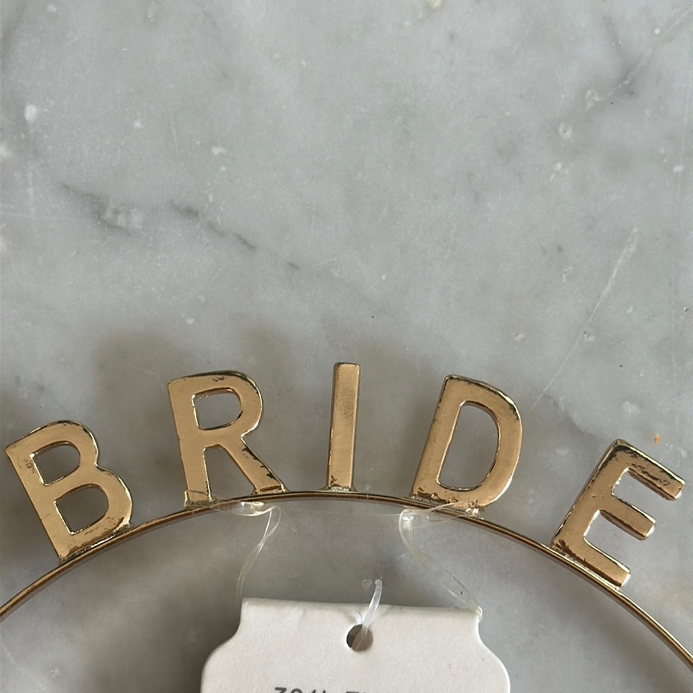 Gold plated bride headband bachelorette party